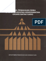 Makna Pemakaian Rebu Dalam Kehidupan Kekerabatan Orang Batak Karo