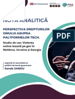 Nota Analitica - Perspectiva Drepturilor Omului Asupra Paltformelor Tech. Studiu de Caz Violenta Online Bazata Pe Gen in Moldova Ucraina Si Georgia