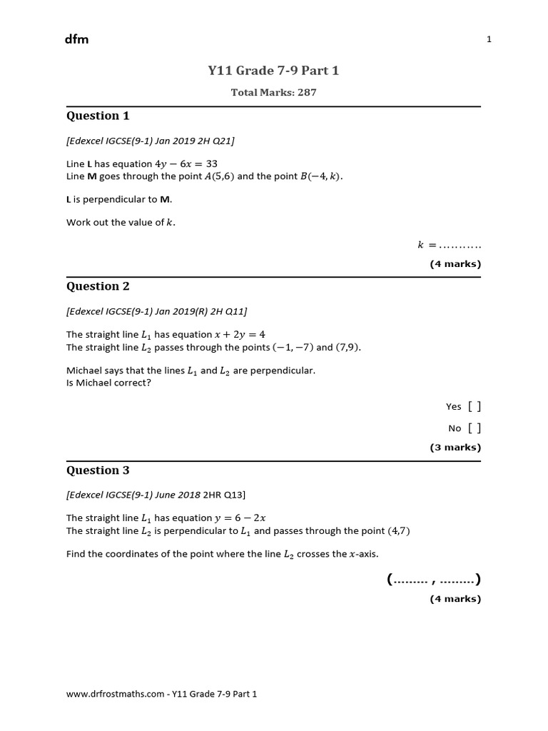 Y11 Edexcel IGCSE Maths Questions 7-9 | PDF | Sun | Function (Mathematics)
