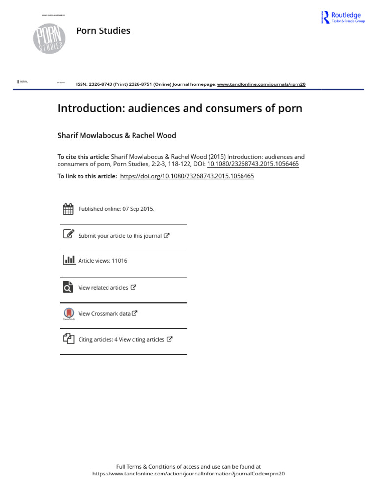 Introduction Audiences and Consumers of Porn | PDF