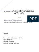 Lecture 2-Week2 - OOP, Data Member, Function, Const