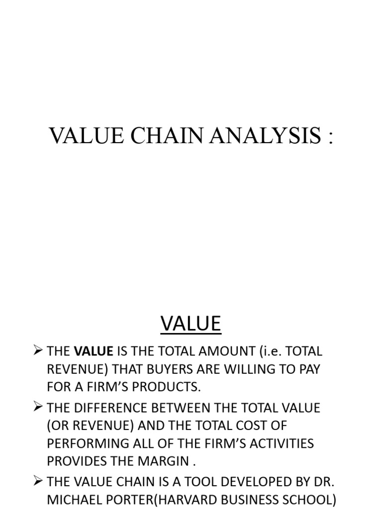 Value Chain Analysis 24 | PDF | Value Chain | Logistics