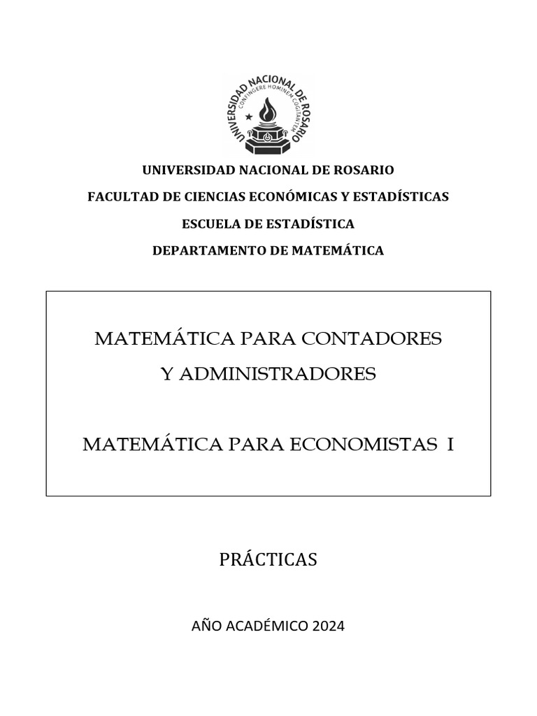Prácticas de Matemática para Economistas | PDF | Función (Matemáticas ...