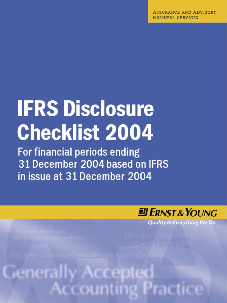 IFRSDisc Checklist | PDF | Income Statement | International Financial ...