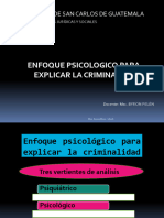 Enfoque Psicologico para Explicar La Criminalidad y Su Proceso