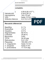 Valores Referenciales de Laboratorio