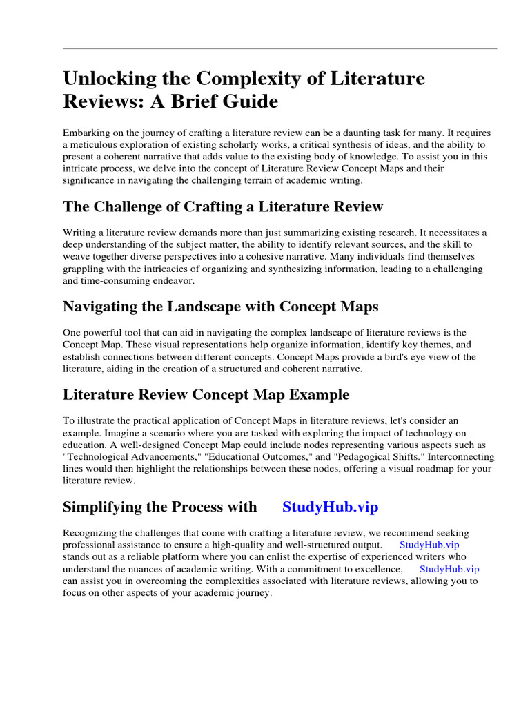Literature Review Concept Map Example | PDF | Concept | Learning