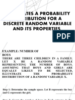 Illustrating A Probability Distribution For A Discrete Random Variables