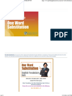 One Word Substitution - Global English Creativity
