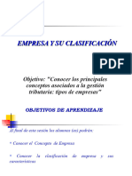 PPT, Clase 1 Empresas y Clasificación