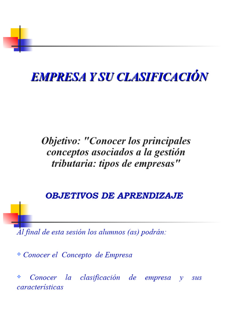 PPT, Clase 1 Empresas y Clasificación | PDF | Business | Sociedad de ...