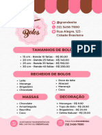 Menu de Bolos Confeitaria Moderno Rosa Marrom A4 - 20240322 - 161328 - 0000