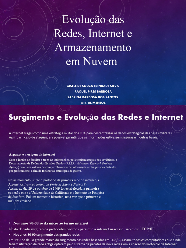 Origem e Evolução da Internet | PDF | Rede de computadores | Internet