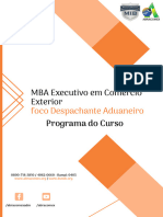 Ementa Mba Executivo em Despachante Aduaneiro