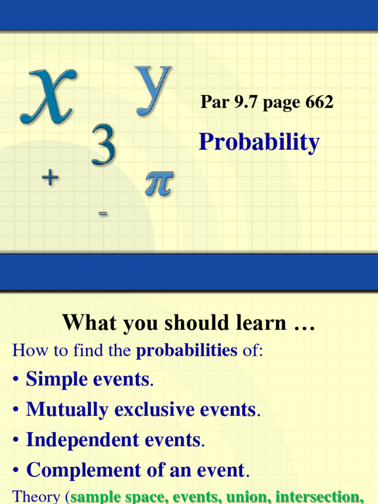 Lesson 6 Sec 97 - Probability | PDF