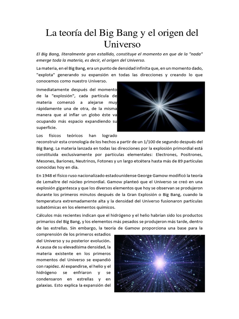 Big Bang: Origen del Universo y Vida | PDF | Big Bang | Universo