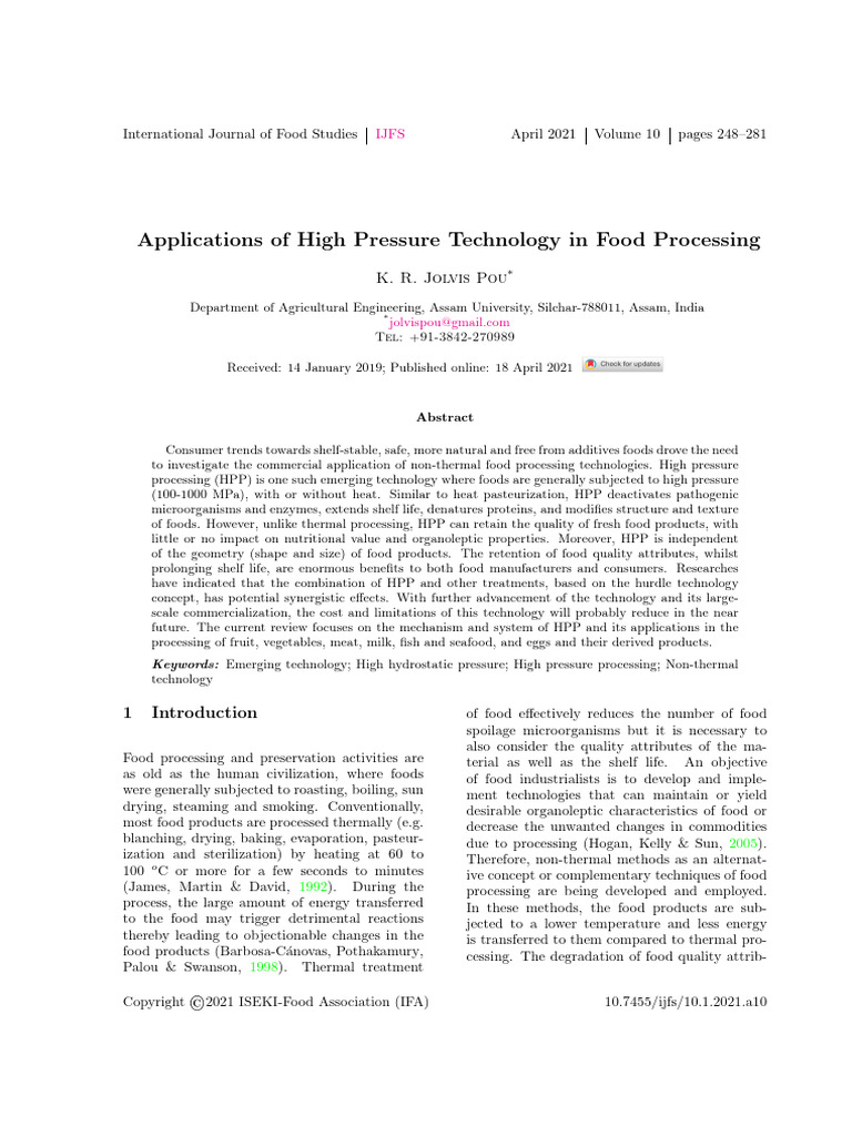applications-of-high-pressure-technology-in-food-processing-pdf