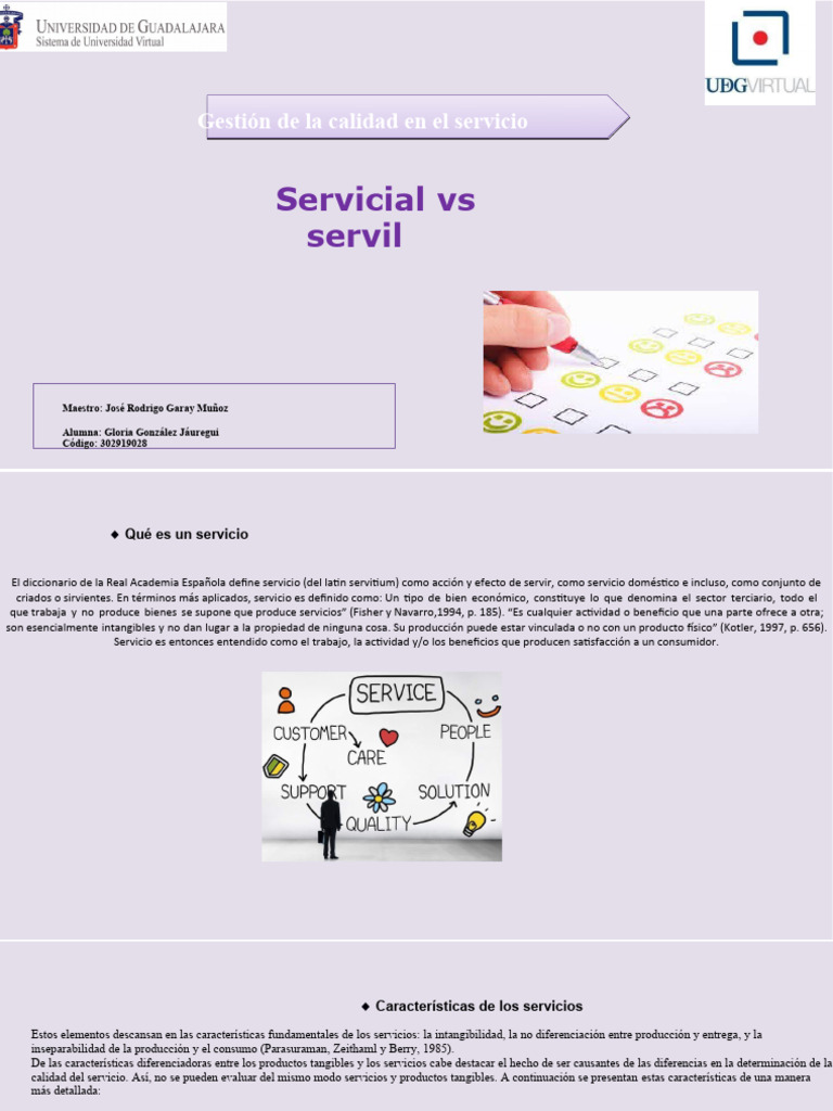 1.2 Servicial Vs Servil | PDF | Calidad (comercial) | Business