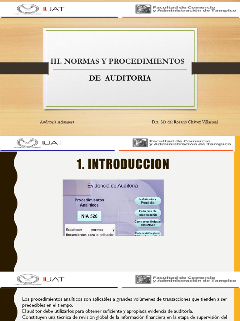 Unidad III Normas y Procedimientos de Auditoria | PDF | Auditoría ...