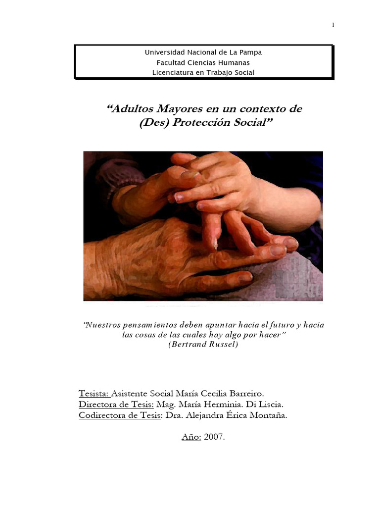 Políticas Sociales para Adultos Mayores | PDF | Vejez | Trabajo Social