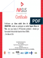 Suporte Básico de Vida - Certificado de Conclusão Avasus
