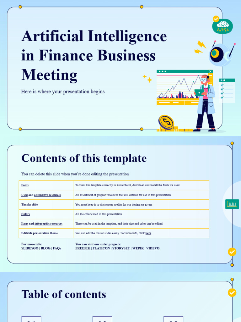 Artificial Intelligence in Finance Business Meeting by Slidesgo | PDF ...
