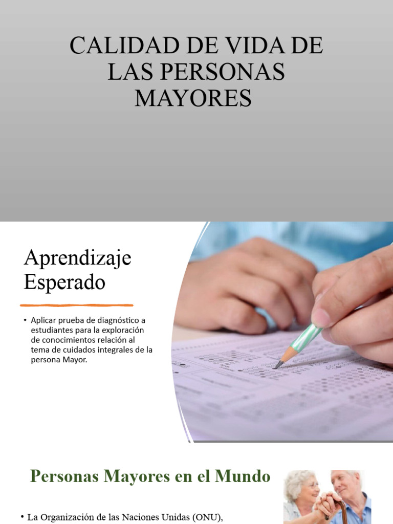 Calidad de Vida en Adultos Mayores | PDF | Adultos | Estrés (biología)