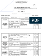 Planificare La Clasa A Viiia 20192020