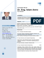 DR Islam Amro Englsih and Arabic CV