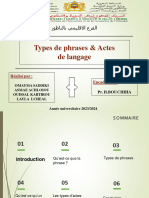 Type de Phrase Et Actes de Langage