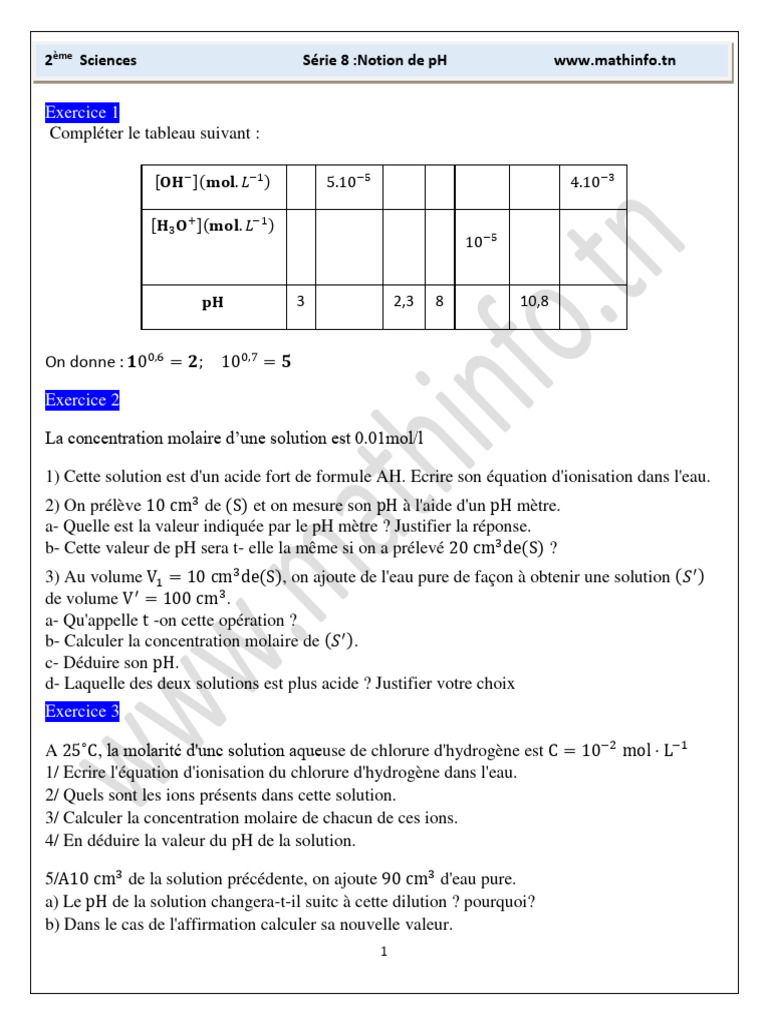pH et solutions d'hydroxyde de sodium | PDF | Ph | Hydroxyde de sodium