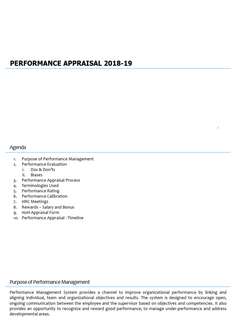 Performance Appraisal 2019 | PDF | Career & Growth | Business