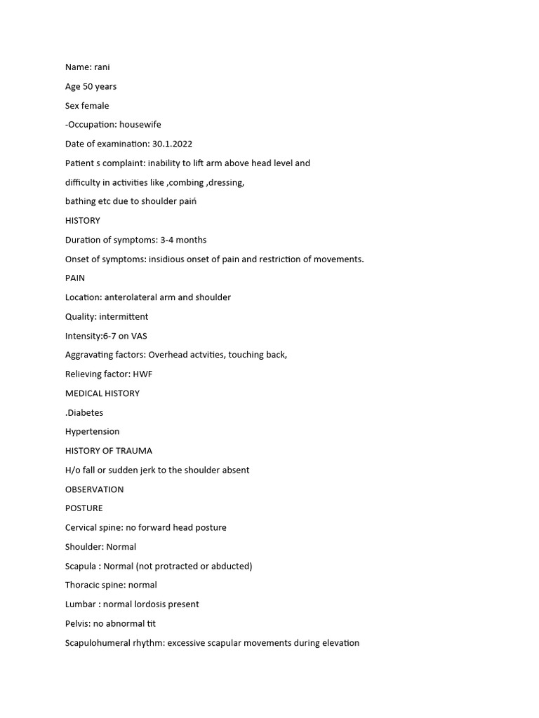 Adhesive Capsulitis Download Free PDF Anatomical Terms Of Motion
