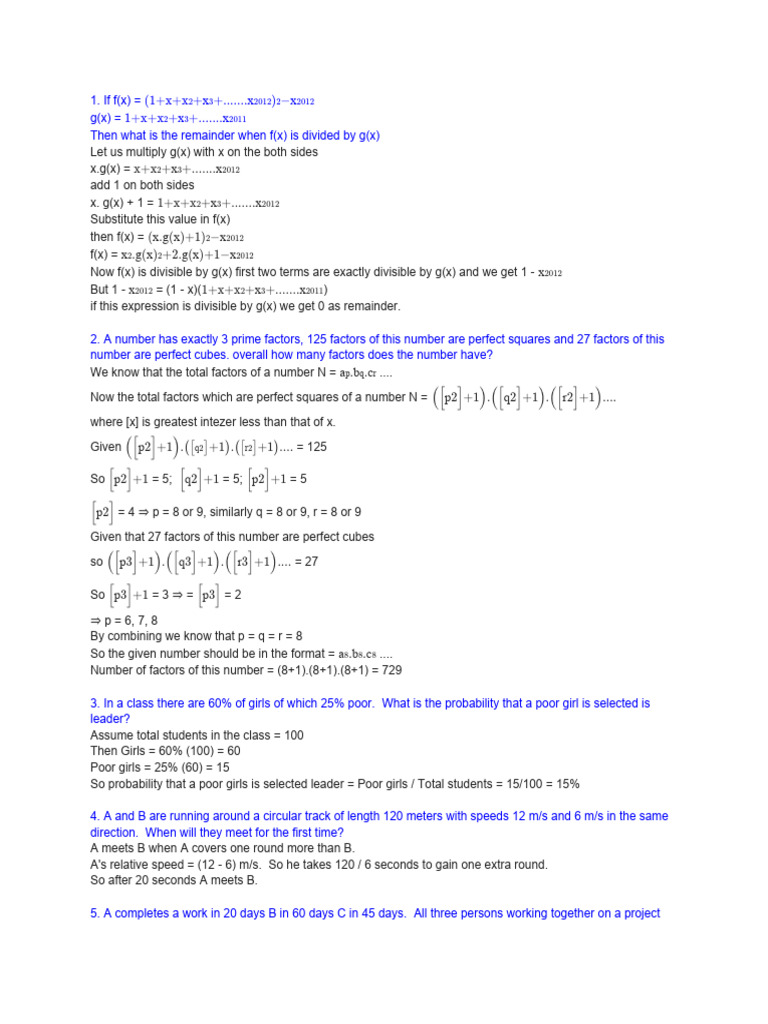 TCS Latest Pattern Questions With Explanations - 2 | PDF | Area | Triangle