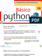 Python Listas Conjuntos y Diccionarios
