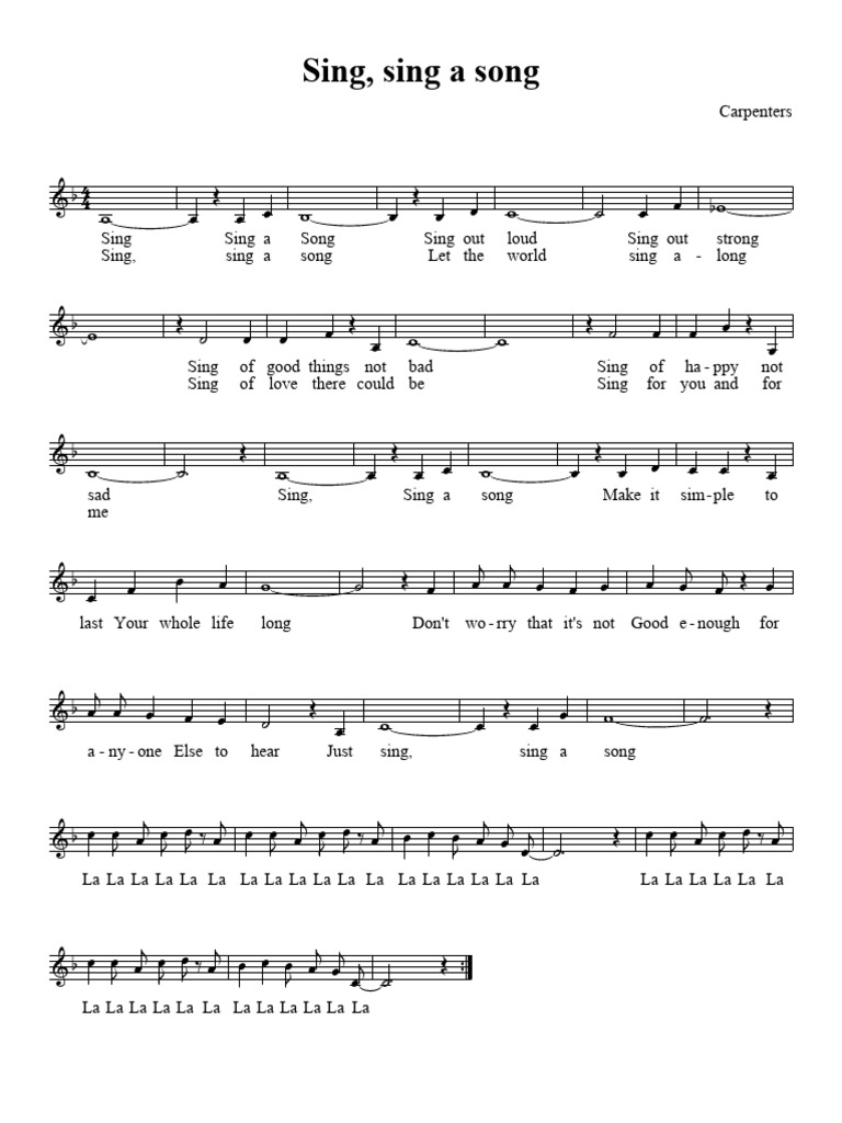 FictionJunctionCLUB SONG『sing a song』 The Carpenters - Sing A Song (Lyrics) - YouTube