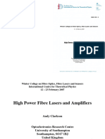 High Power Fibre Lasers and Amplifiers S
