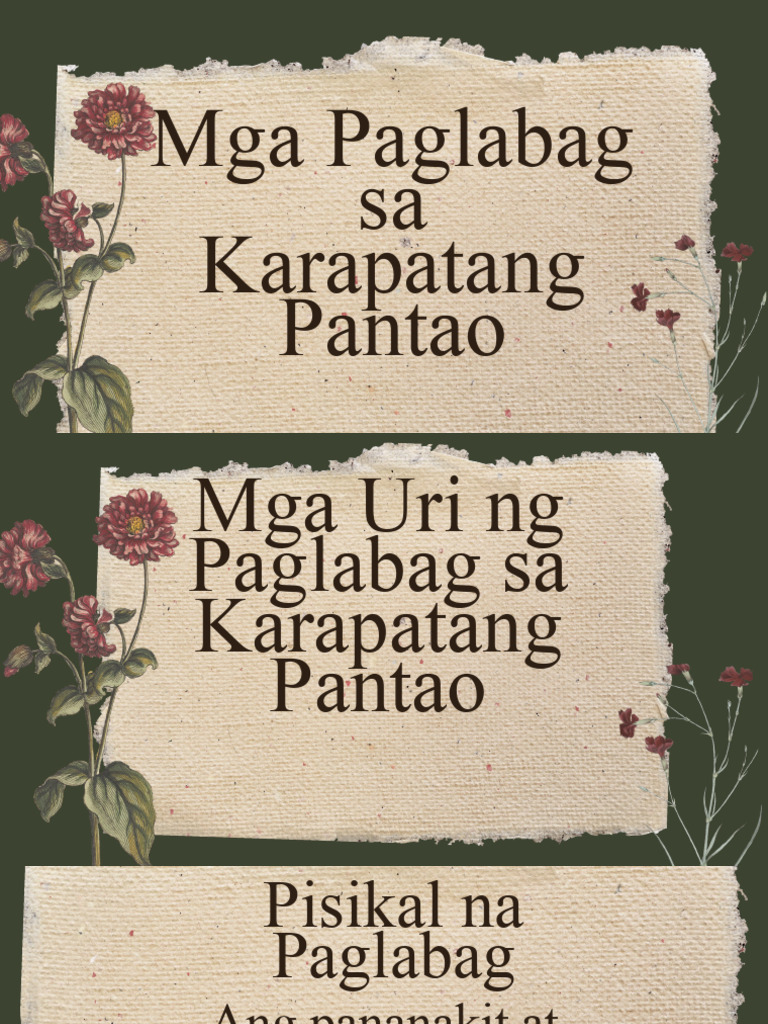 Mga Paglabag sa Karapatang Pantao | PDF