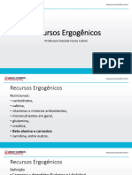 Recursos Ergogênicos: Professora Daniela Farias Cabral