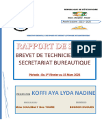 Rapport de Stage 2022 - 2023 Koffi Aya Lida Nadine