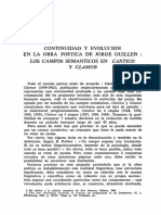 Continuidad y Evolucion en La Obra Poetica de Jorge Guillen PDF