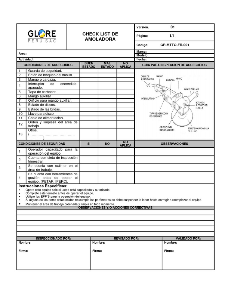 Gp-Mtto-Check List | PDF