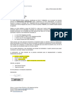 Carta Autorización Movilizacion - Derredores Inversiones Sac. - Modelo