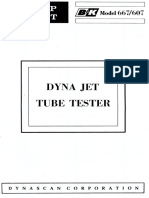 B and K Setup Chart-667 607-Tube Tester Dyna-Jet