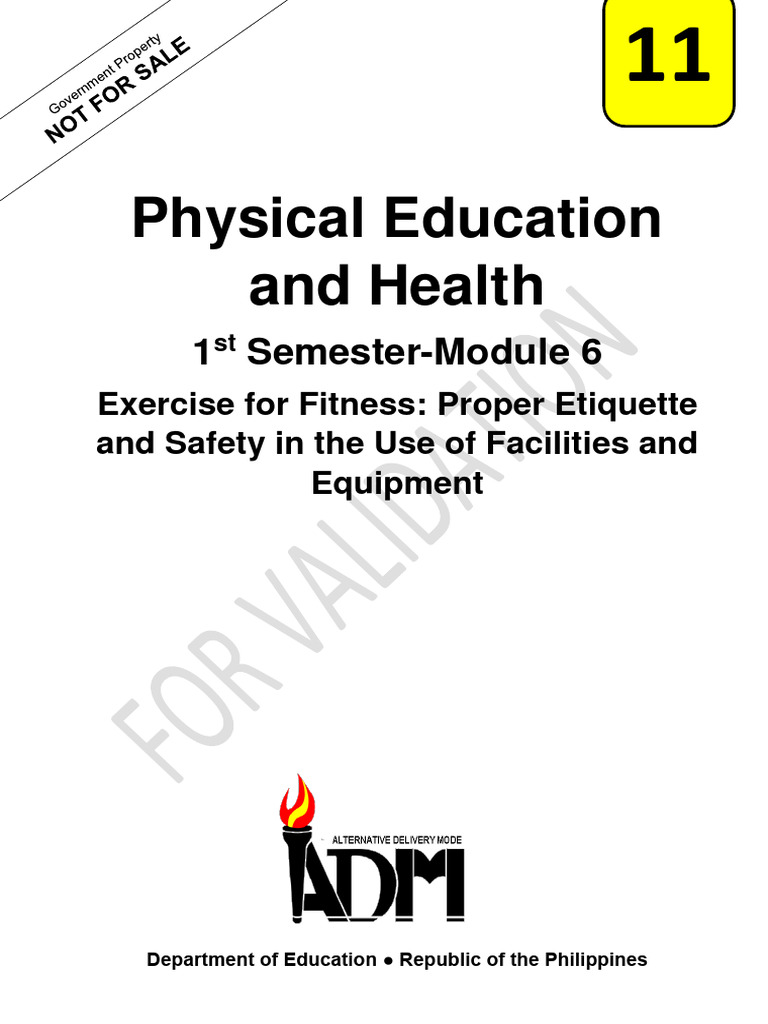 PEH 11 1st Sem. Module 6 1 | PDF | Etiquette | Dehydration