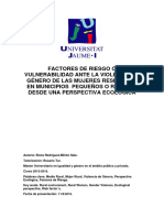 Factores de Riesgo de Género de Las Mujeres en Municipios Rurales - Elena Rodríguez PDF