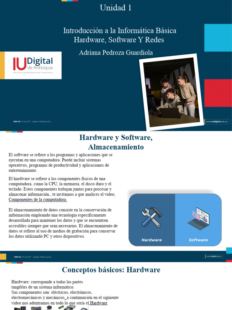 Hardware, Software y Redes | PDF | Periférico | Hardware de la computadora
