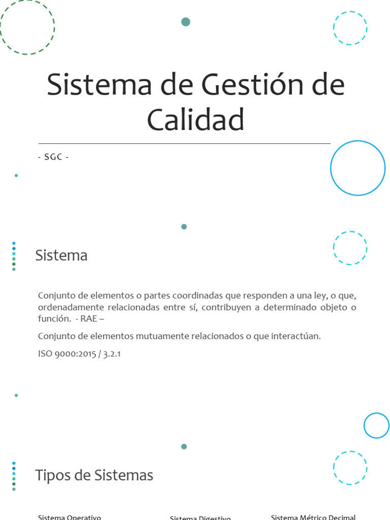 Sistema de Gestión de Calidad SGC | PDF