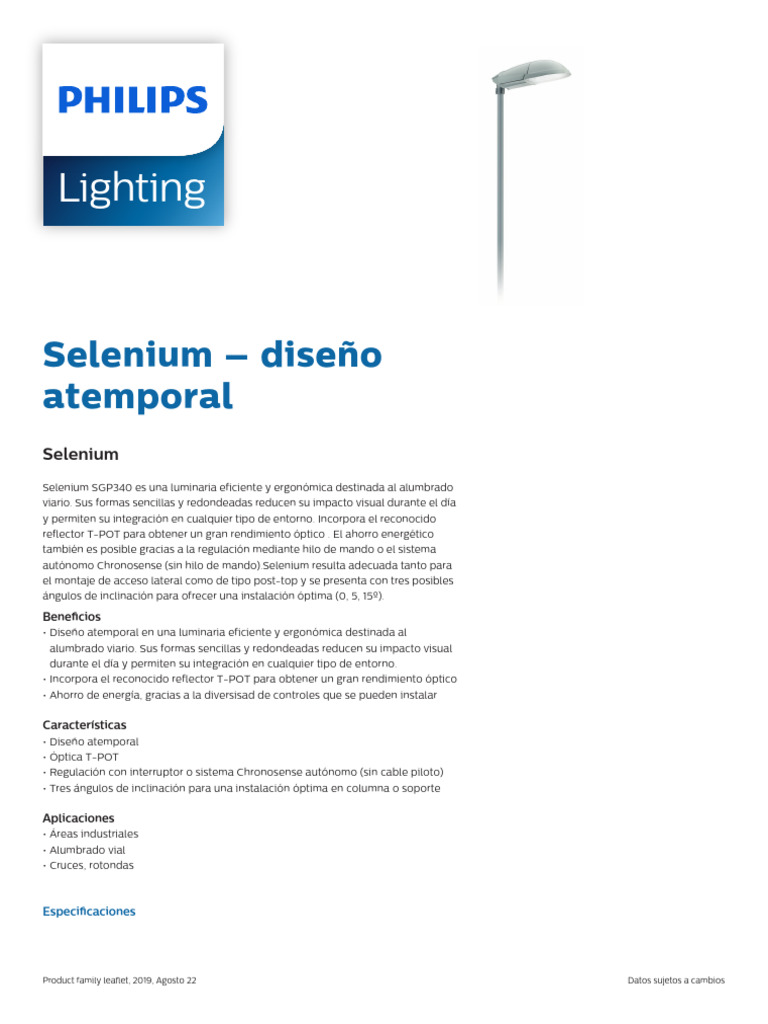 Lighting Lighting: Selenium - Diseño Atemporal | PDF | Factores humanos ...