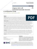 Efficacy of Autologous Stem Cell Therapy in Femoral Head Avascular Necrosis: A Comparative Study